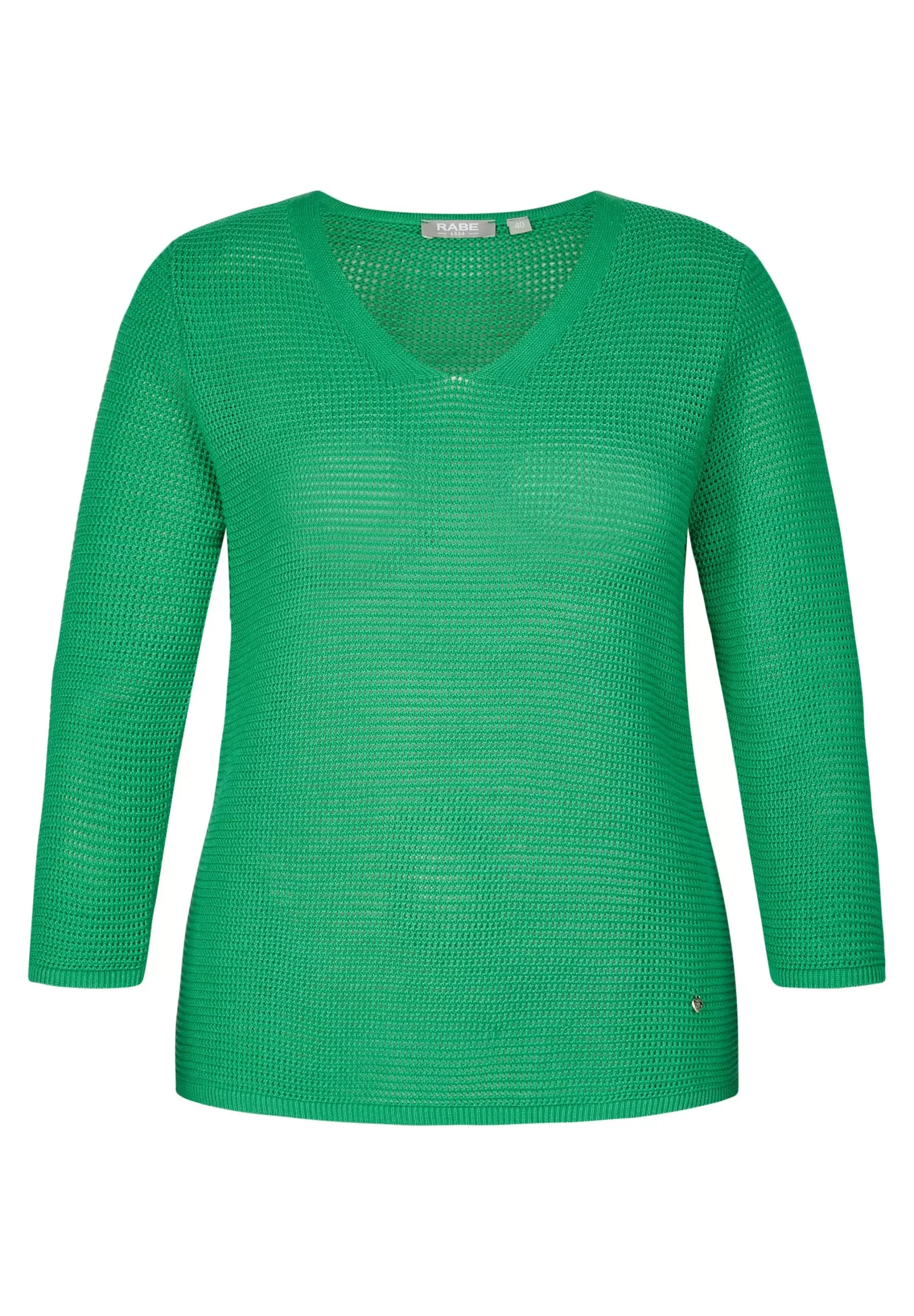 122600- Green V-neck Jumper - Rabe