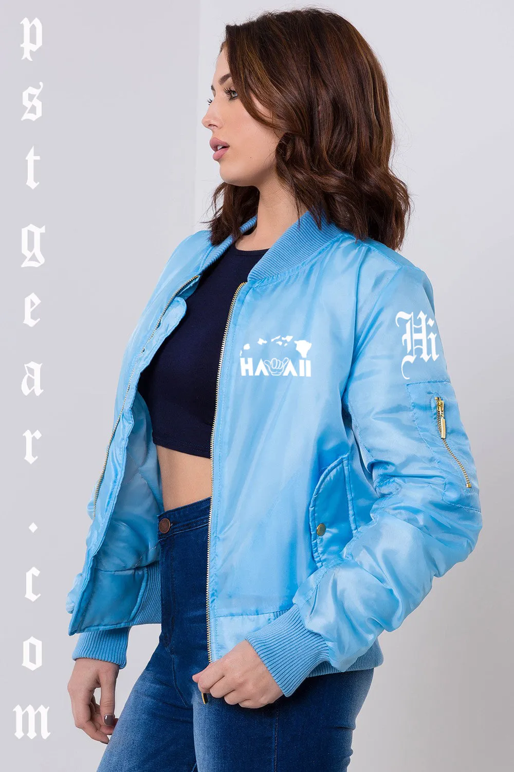 A HI HAWAII ISLANDER Bomber Womens Jackets