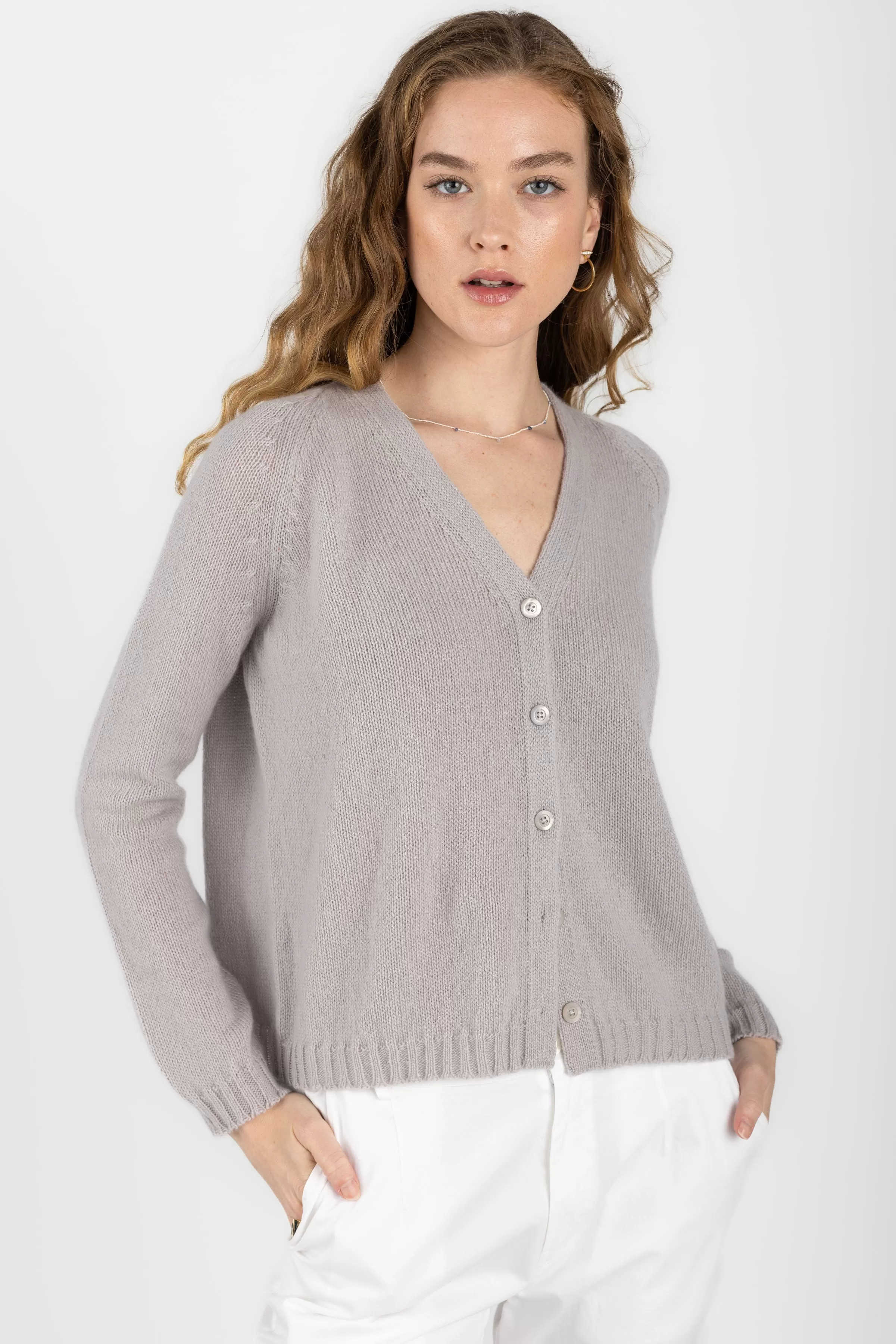 Airy Summer Cashmere Cardigan in Sand