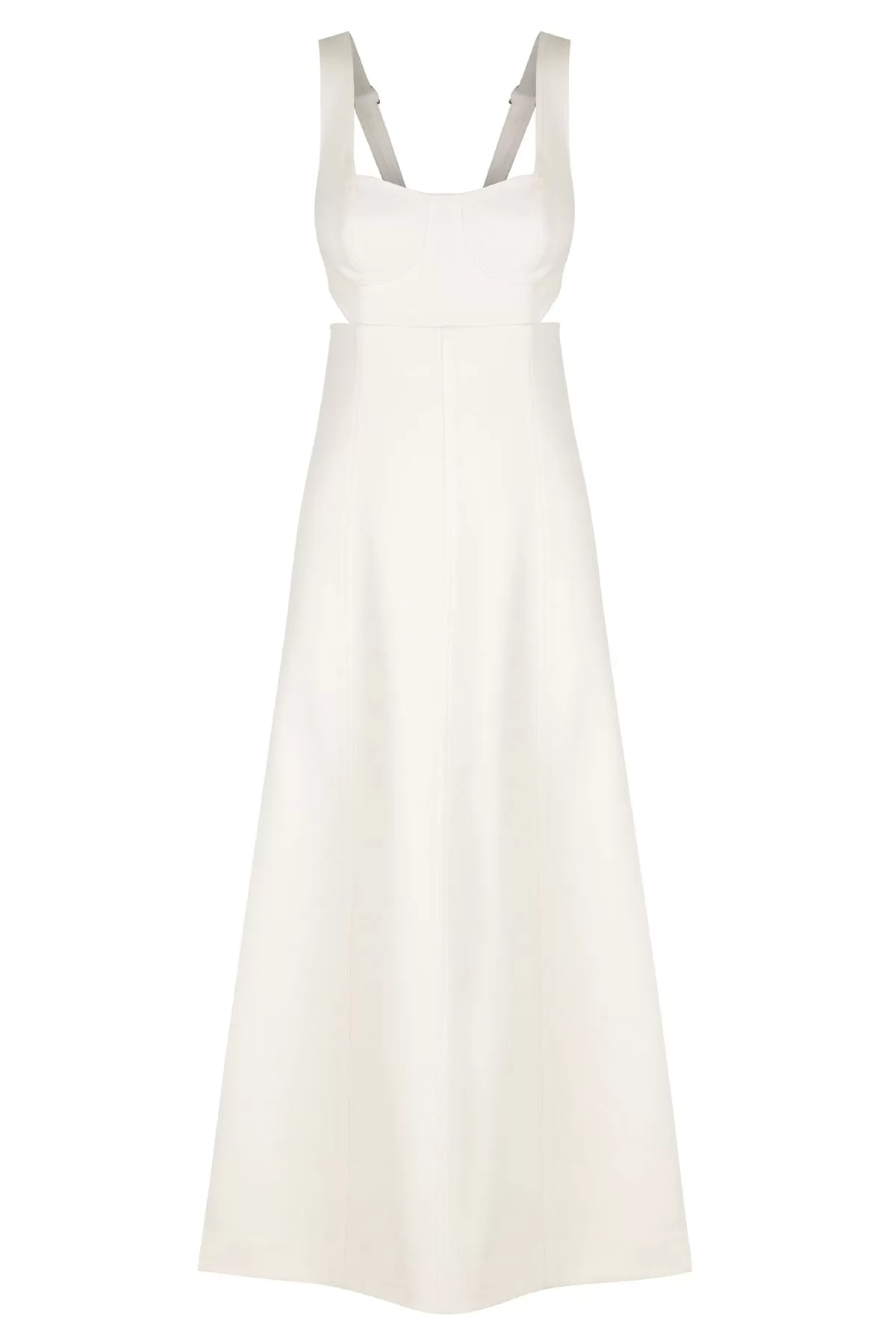 Amura Bustier Midi Dress - Cream