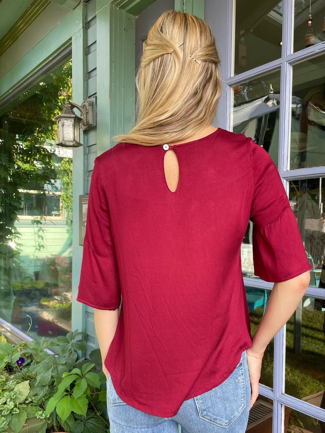 Angelina Claret Blouse