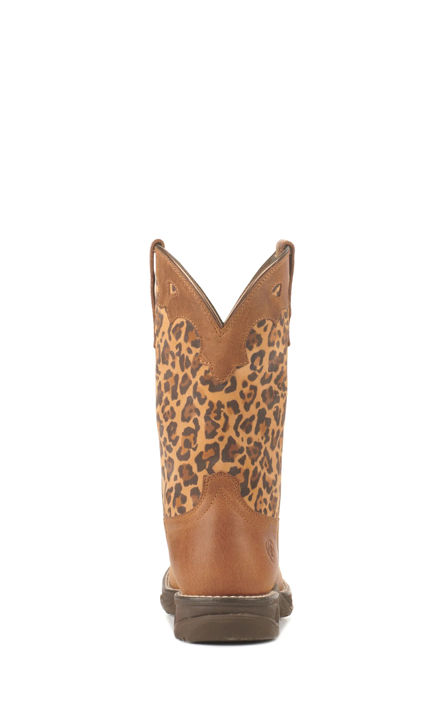 Ariat Women's Anthem Savanna Chocolate and Leopard Print Square Toe Cowboy Boots