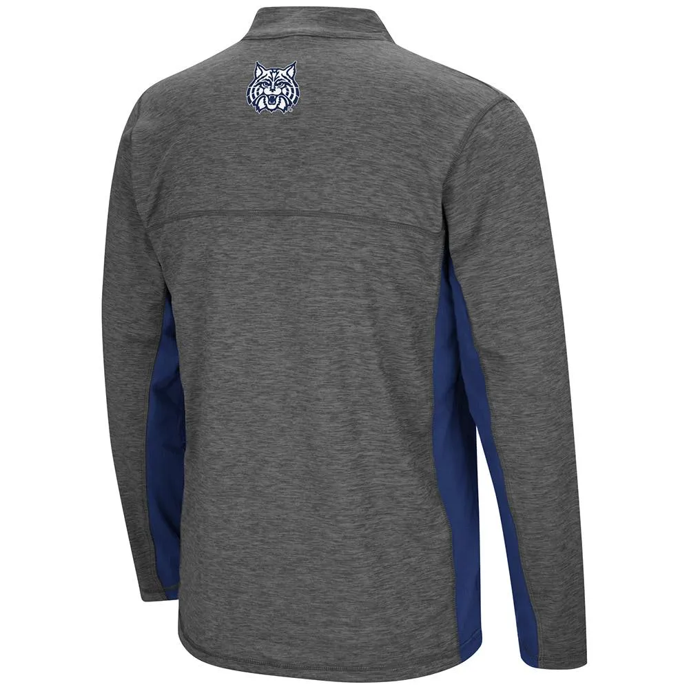 Arizona Wildcats Colosseum Charcoal Gray & Navy Milton 1/4 Zip LS Windshirt