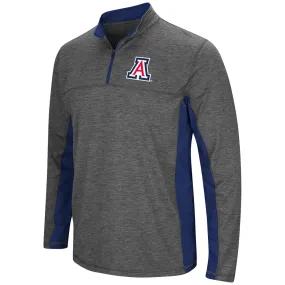 Arizona Wildcats Colosseum Charcoal Gray & Navy Milton 1/4 Zip LS Windshirt