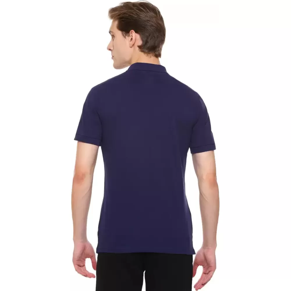 ASICS Men's Ribbed Polo Top (Peacoat)