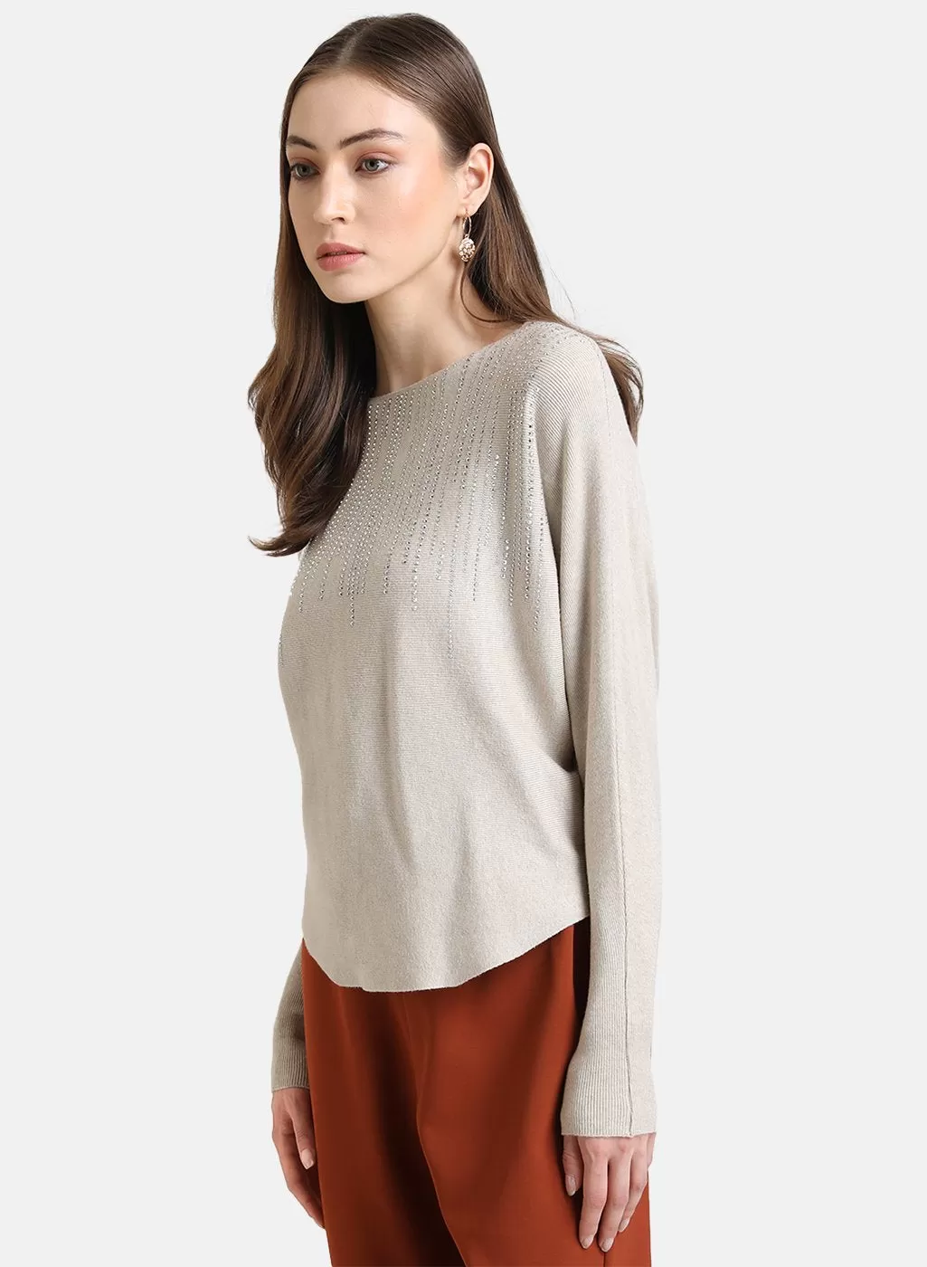 Batwing Pullover With Heat Set Studs