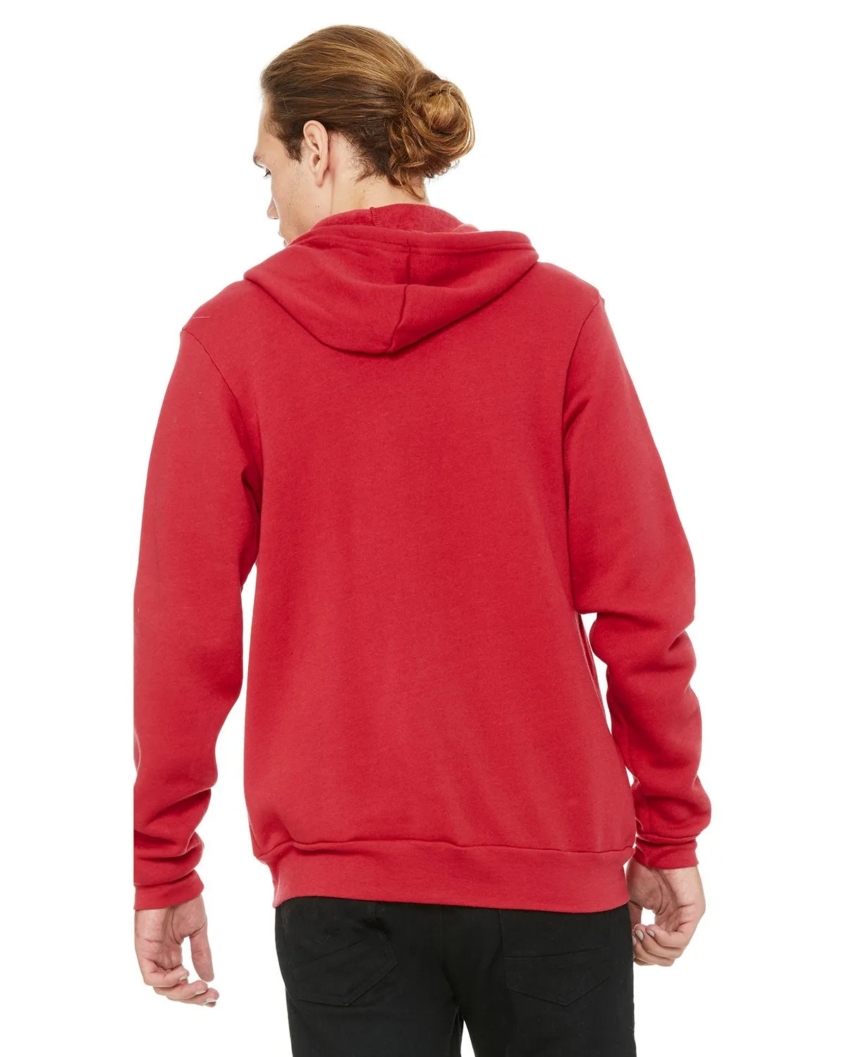 Bella + Canvas Unisex Poly-Cotton Fleece Full-Zip Hoodie 3739 Red