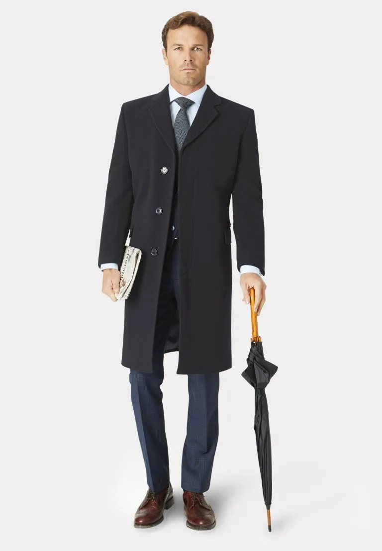 Bond Grey Wool Cashmere Overcoat