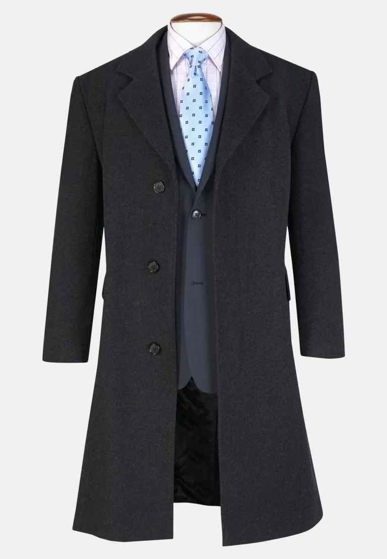 Bond Grey Wool Cashmere Overcoat