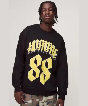 boohooMAN Mens Oversized Varsity Homme 88 Graphic Sweatshirt