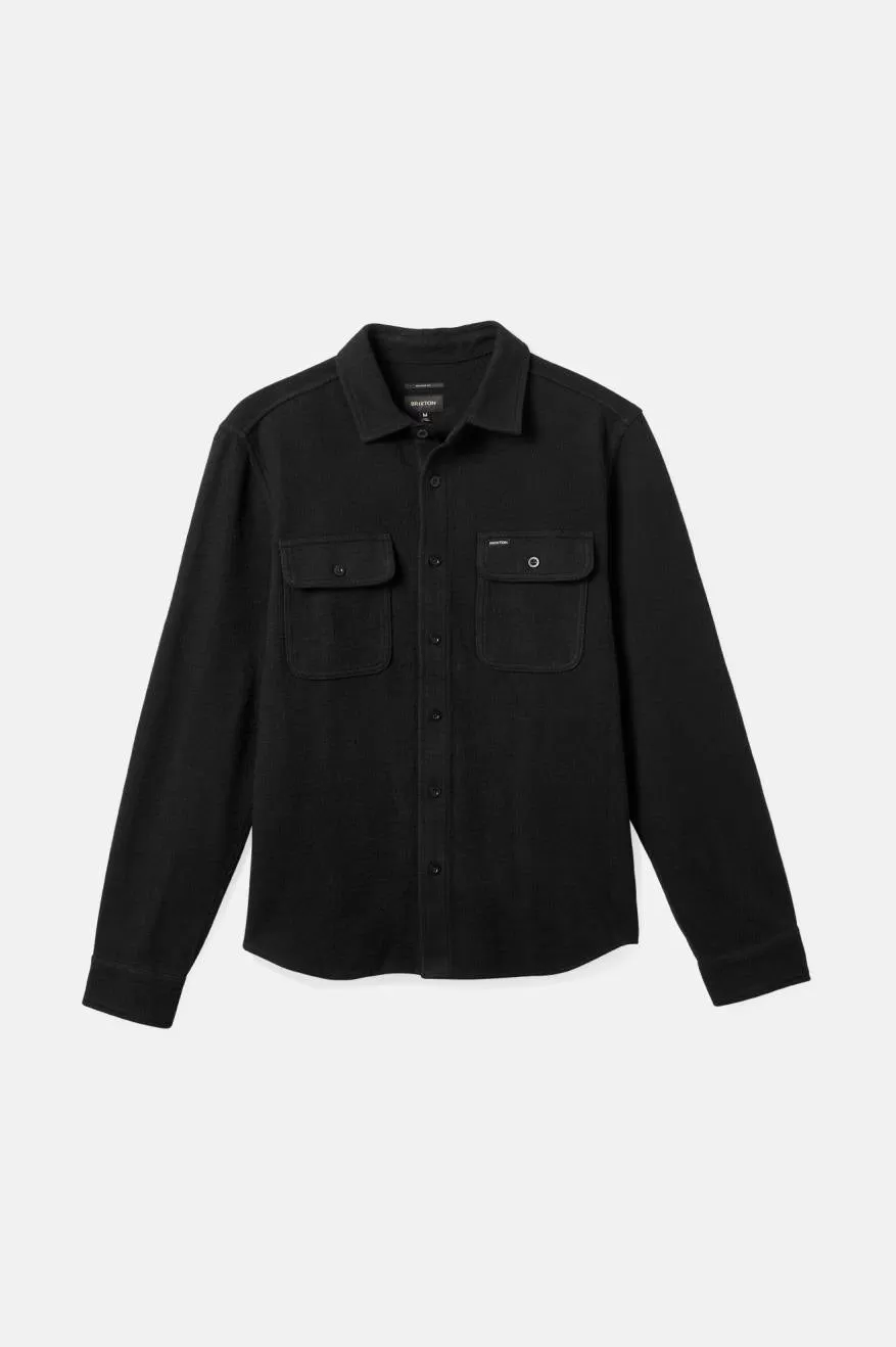 Bowery Textured Loop Twill Overshirt - Black