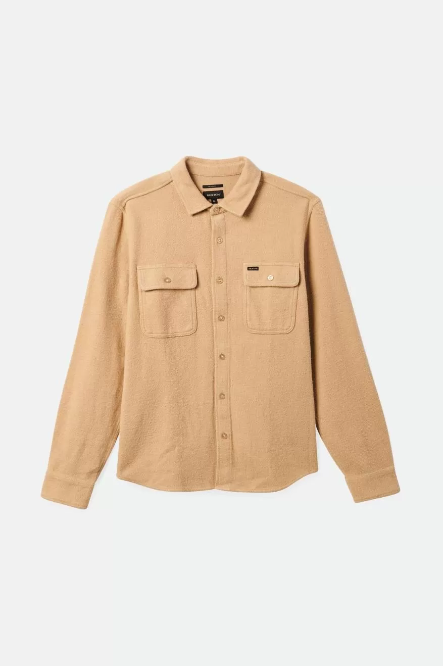 Bowery Textured Loop Twill Overshirt - Sand