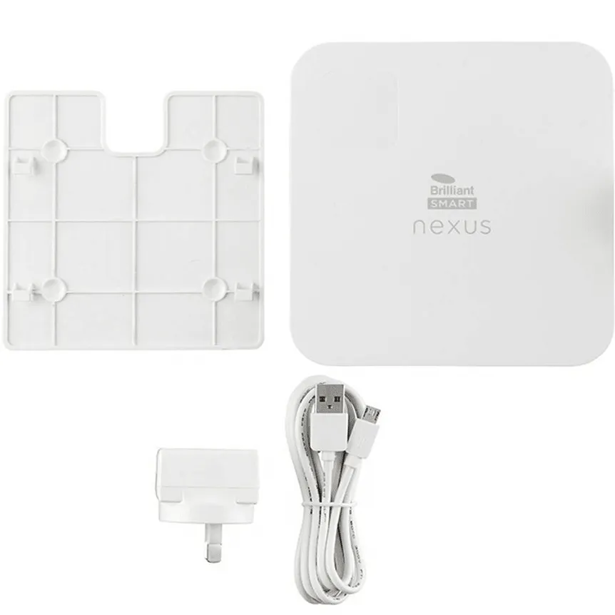 Brilliant 21465 Nexus Universal Smart Gateway Home Ultimate Platform White