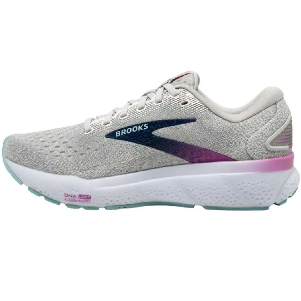 Brooks Ghost 16 Sneaker White/ Grey/ Estate Blue (Women's)