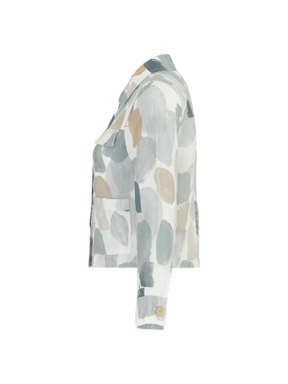 Brush Strokes Linen Jacket