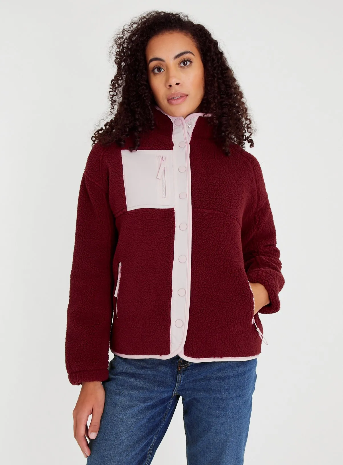 Buy Dark Red Contrast Fleece  14 | Hoodies and sweatshirts | Tu