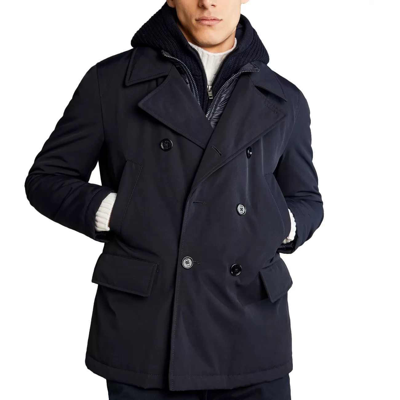 CAPPOTTO PEACOAT Uomo Blu Denim