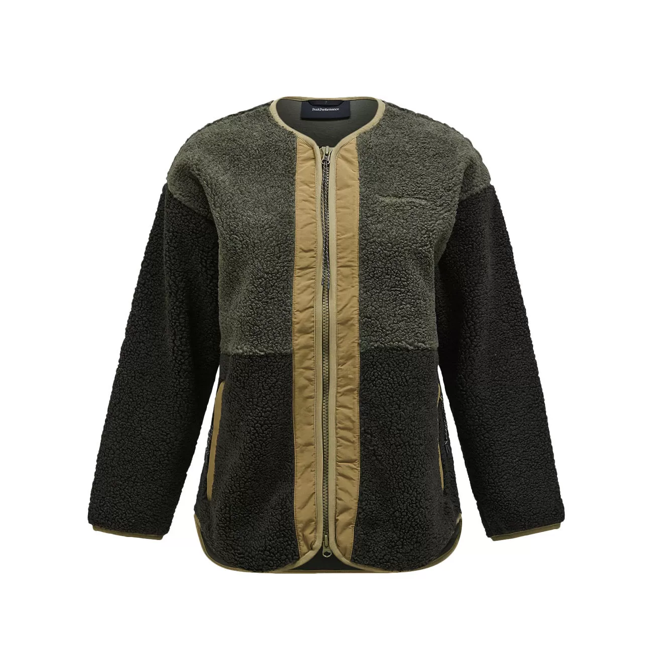 CARDIGAN OVERSIZE IN PELO PESANTE Donna Pine Needle Olive