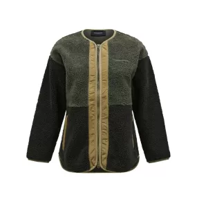 CARDIGAN OVERSIZE IN PELO PESANTE Donna Pine Needle Olive