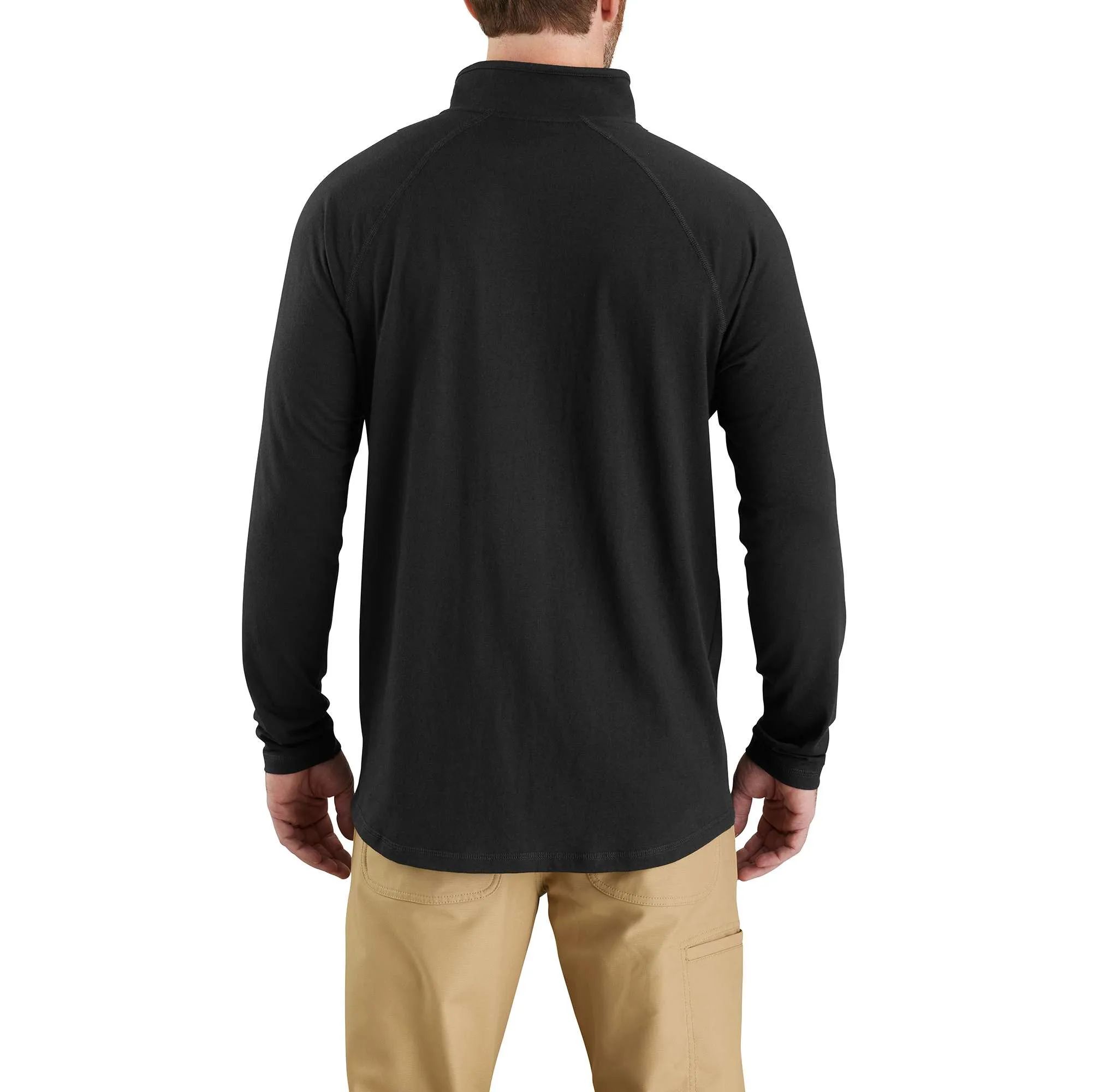 Carhartt Force Relaxed Fit Midweight Long-Sleeve Quarter-Zip Mock-Neck T-Shirt