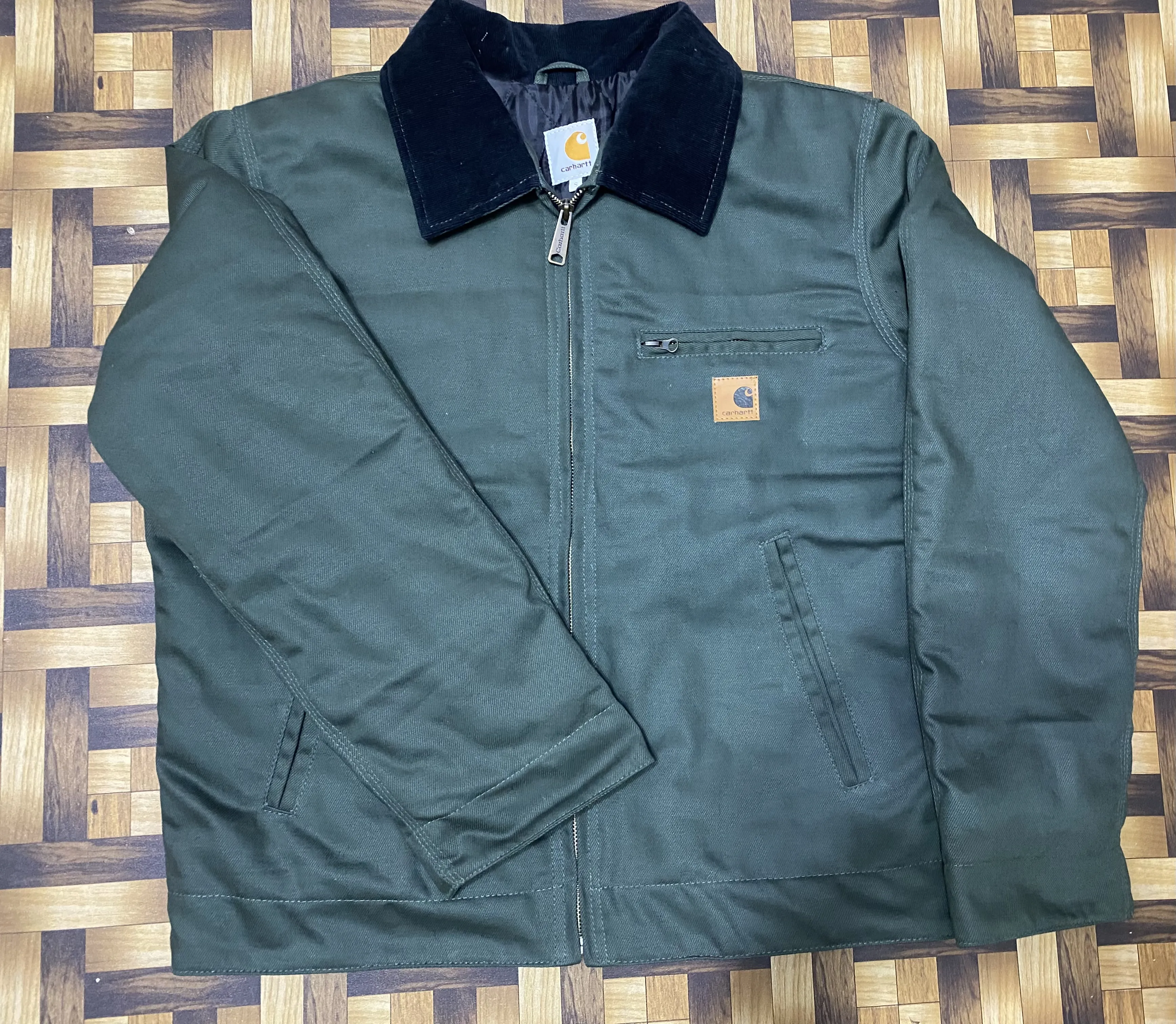 Carhartt rework style green color jacket