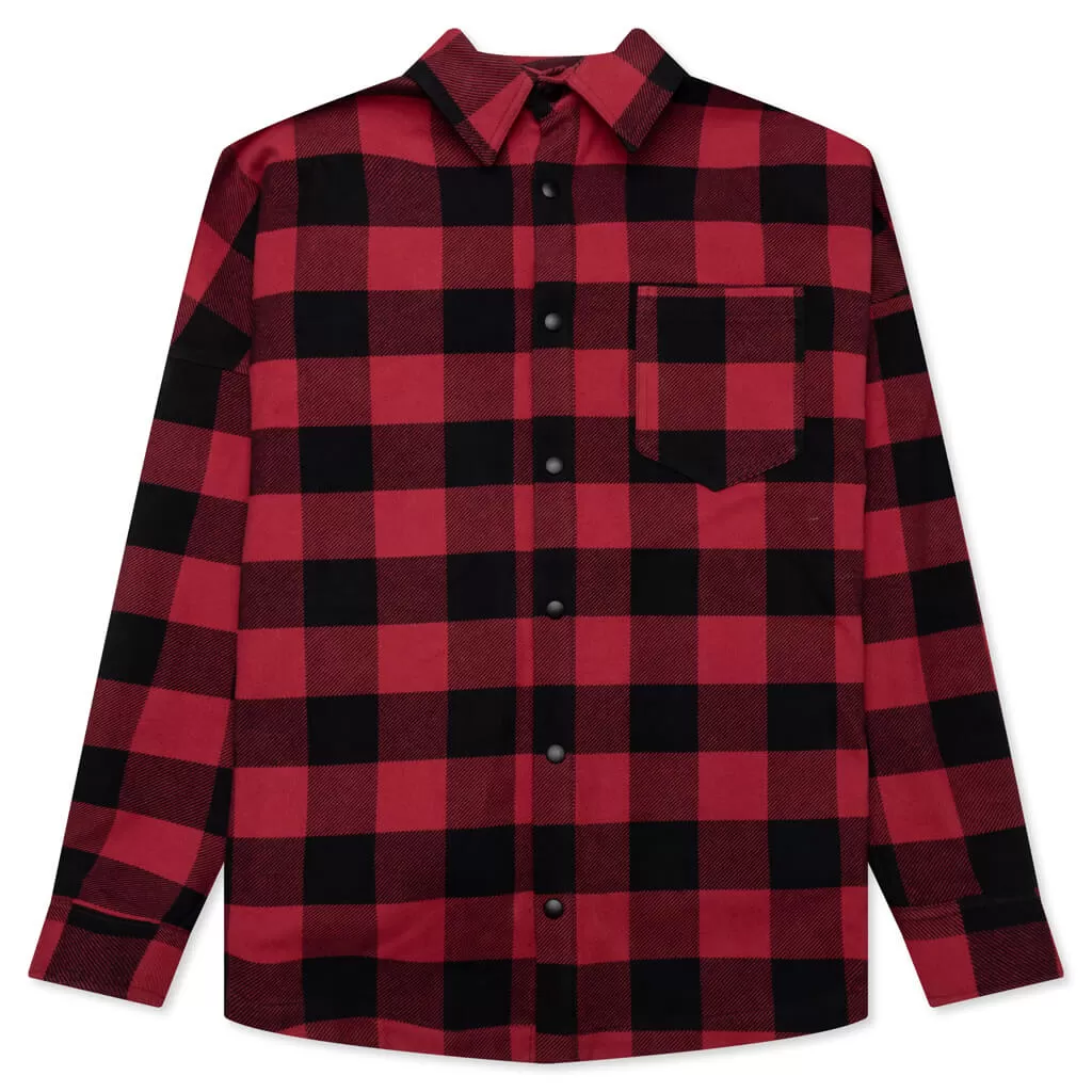 Classic Logo Overshirt - Red/White