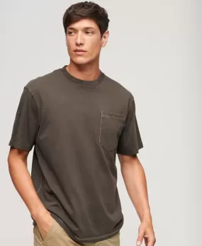 Contrast Stitch Pocket T-Shirt | Dusk Brown