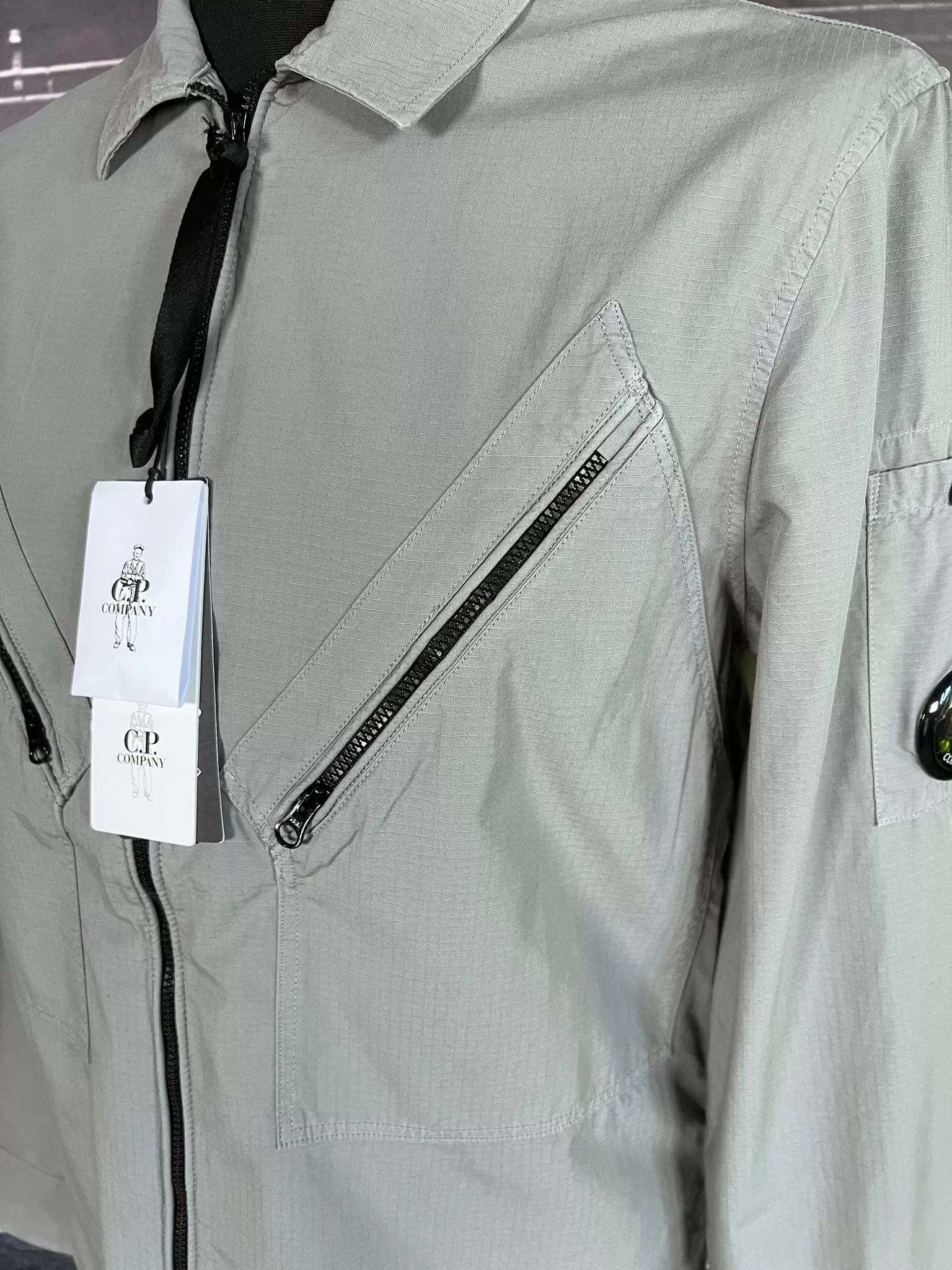 C.P. COMPANY RIPSTOP ZIP LENS OVERSHIRT