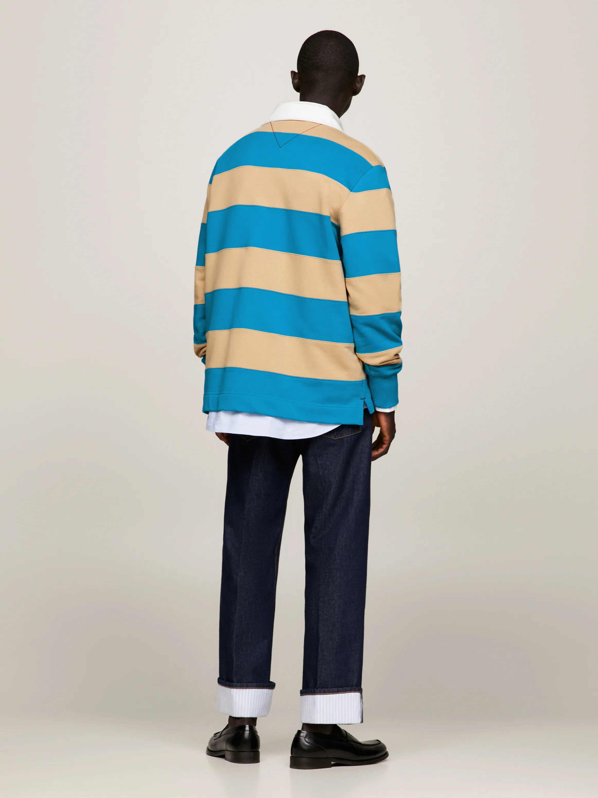 Crest Stripe Boxy Fit Rugby Polo | Sweatshirts & Hoodies | Tommy Hilfiger