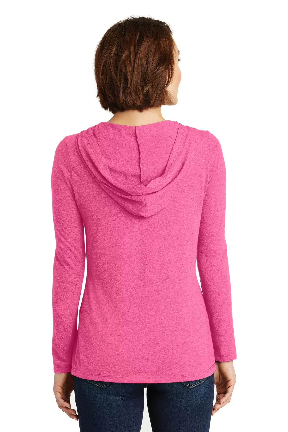 DM139L - District Made Ladies Perfect Tri  Long Sleeve Hoodie SKU: DM139L