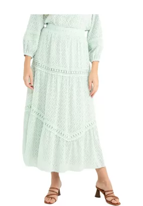 ELLE Apparel Tufted Lace Maxi Skirts