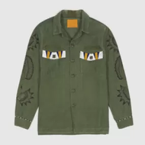 From Muu  Army Overshirt Native Beadwork