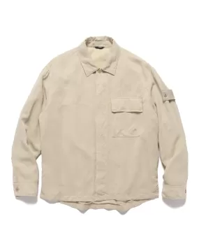 Ghost Piece Cupro Raso Comfort Fit Overshirt Beige