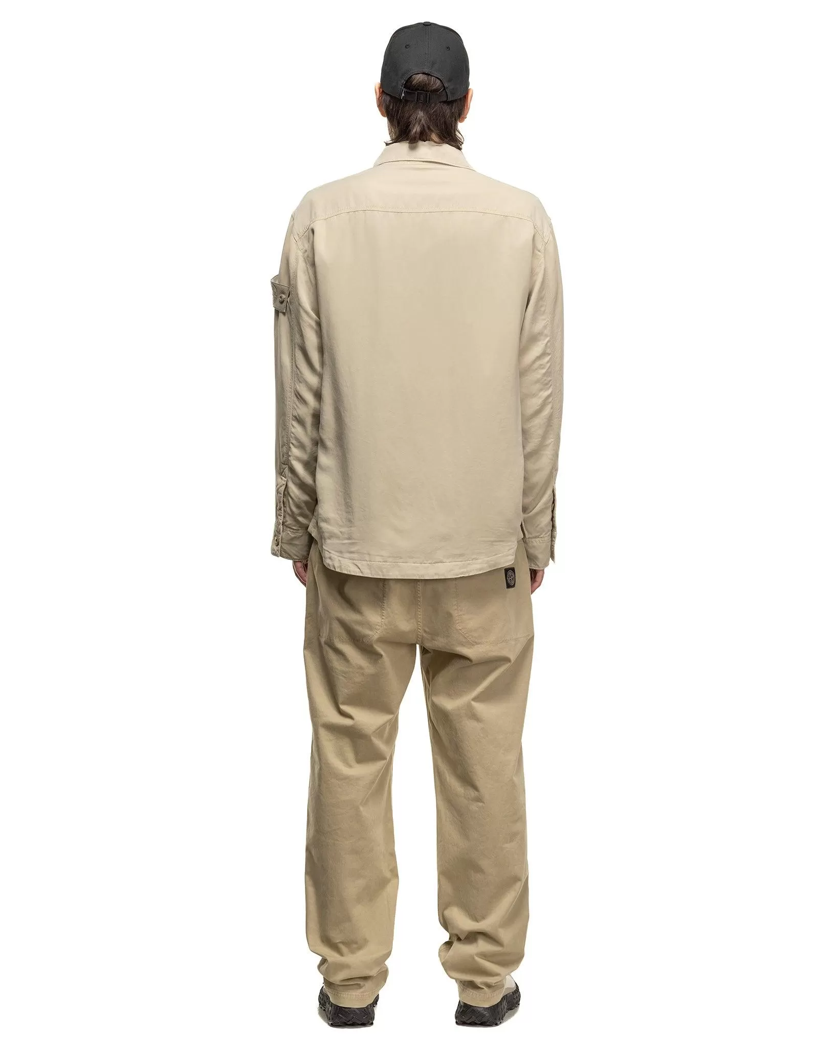 Ghost Piece Cupro Raso Comfort Fit Overshirt Beige