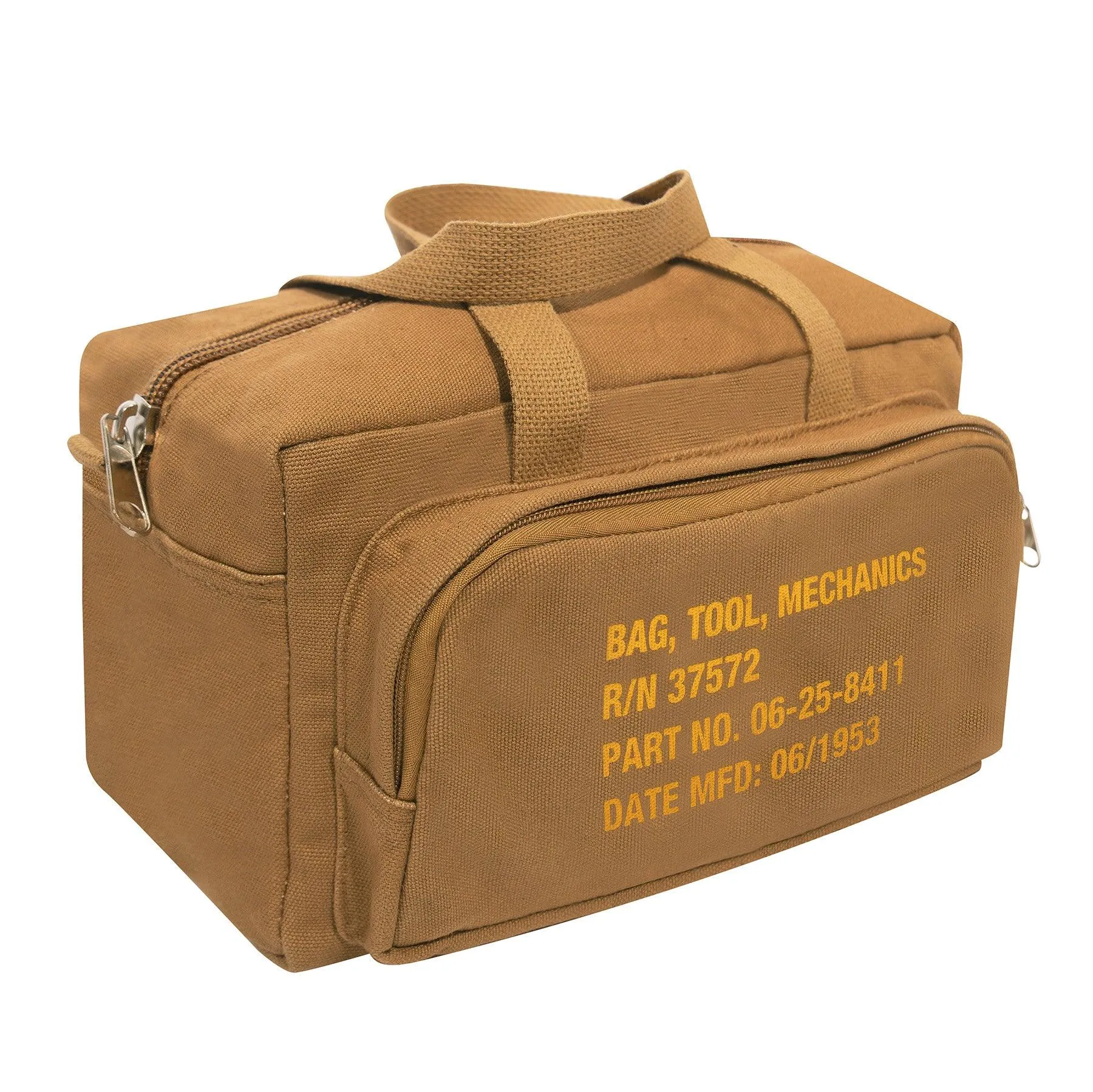 G.I. Type Zipper Pocket Mechanics Tool Bag with Military Stencil