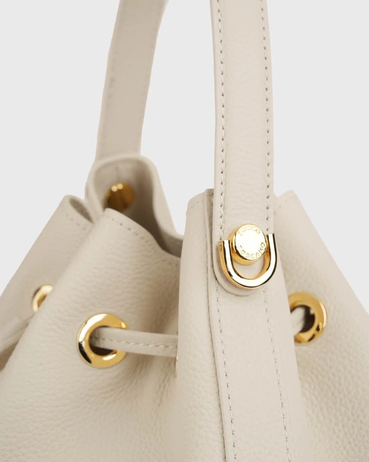 Gianna Bucket Bag (Cream)