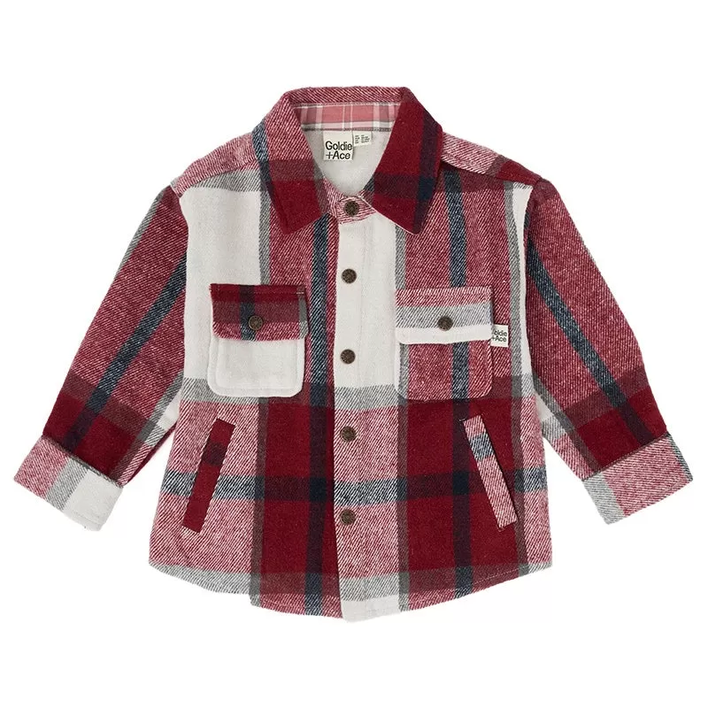 Goldie And Ace Rowan Check Shirt - Burgundy Navy