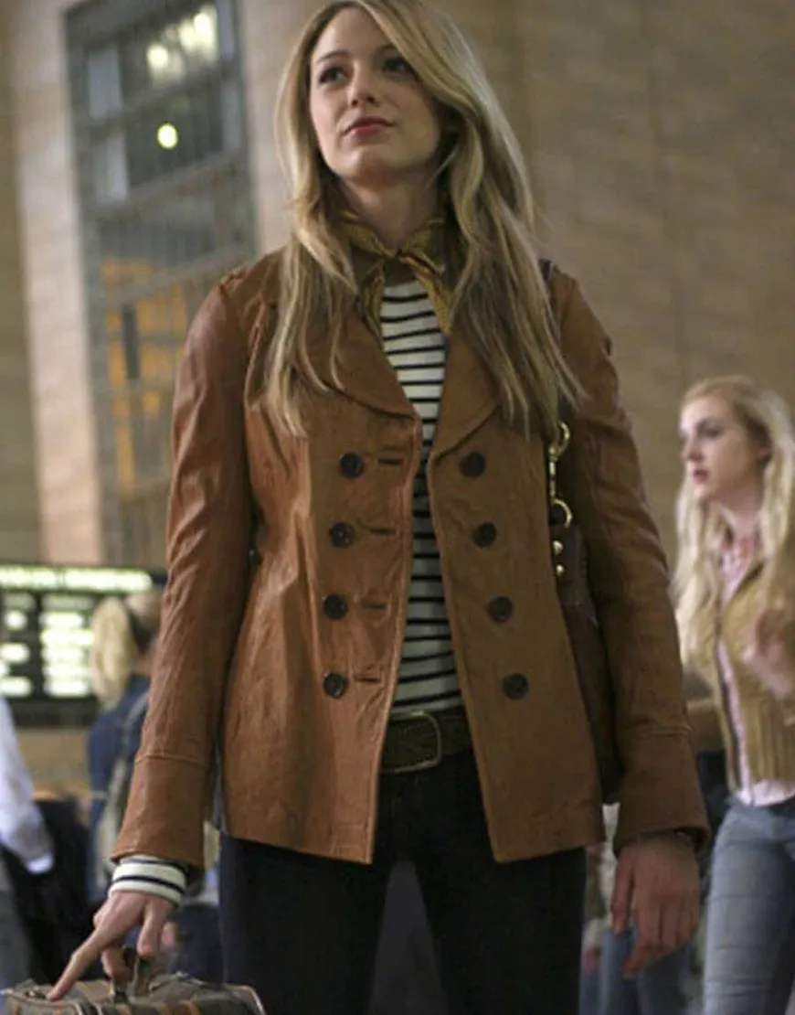 Gossip Girl 2021 Blake Lively Brown Leather Jacket | Ujackets.com