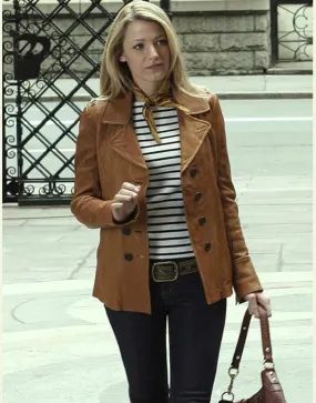 Gossip Girl 2021 Blake Lively Brown Leather Jacket | Ujackets.com