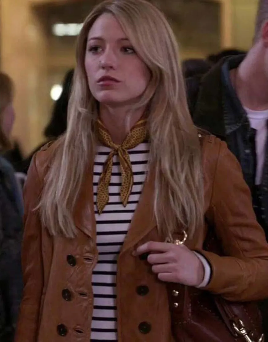 Gossip Girl 2021 Blake Lively Brown Leather Jacket | Ujackets.com