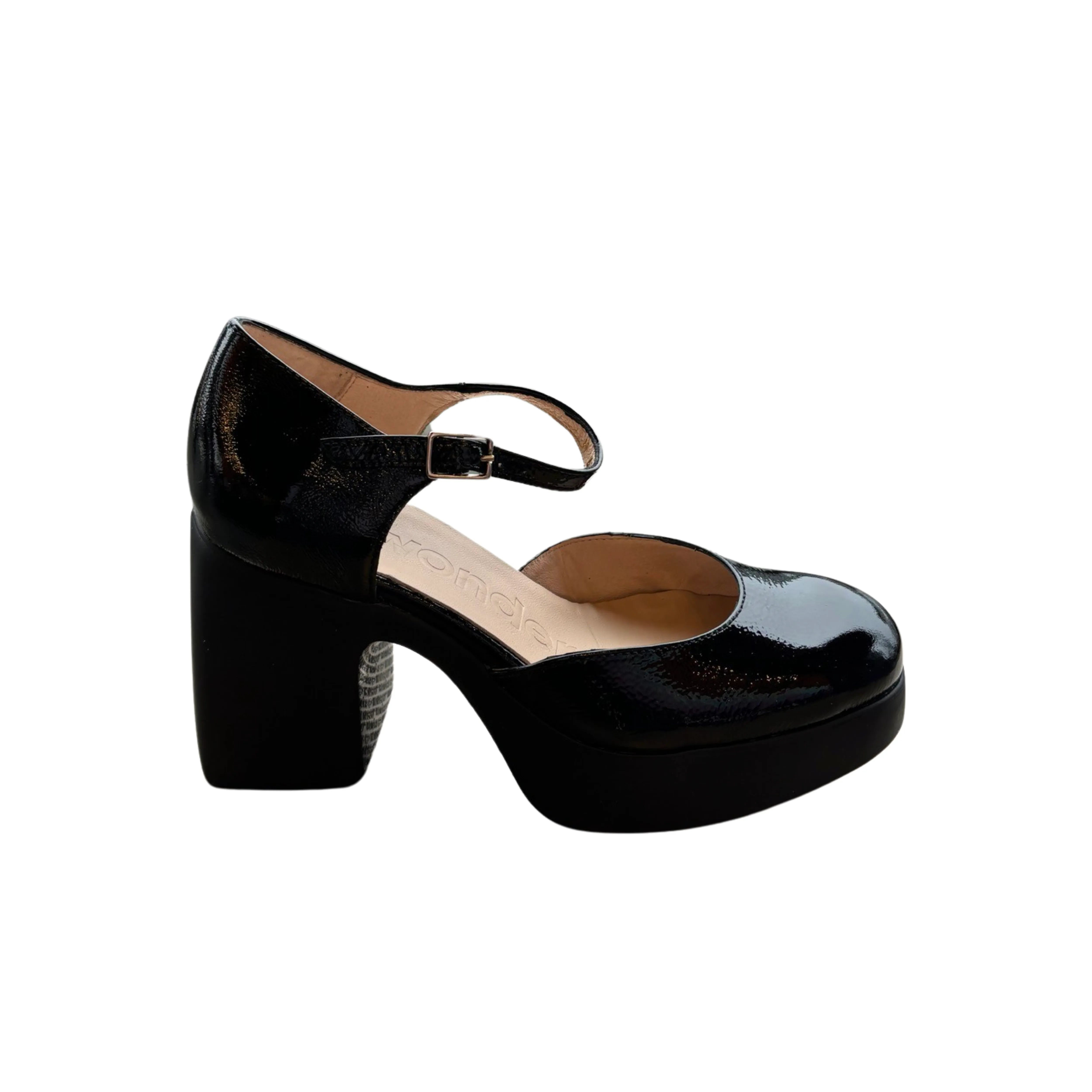 H4930 Black Platform Mary Jane