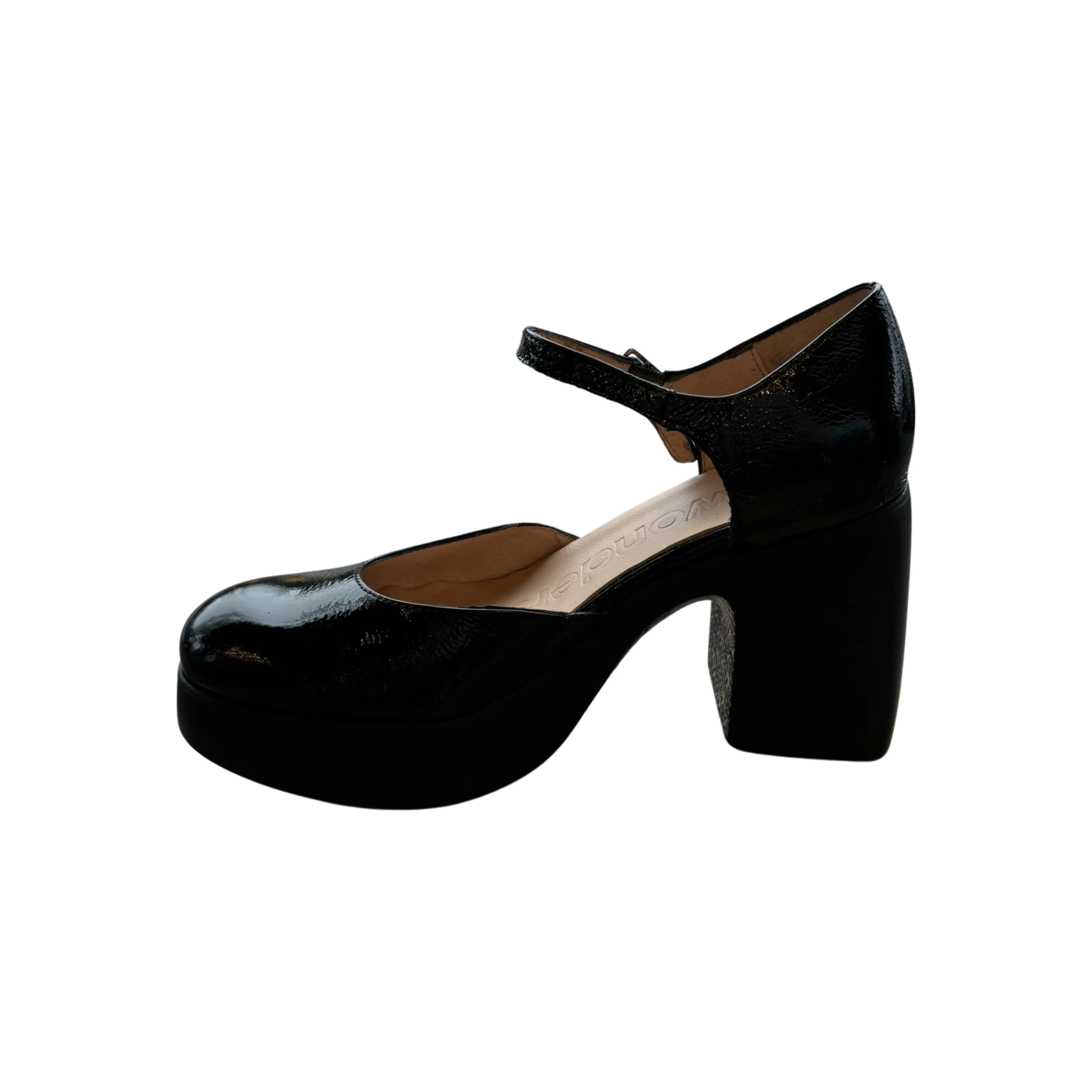 H4930 Black Platform Mary Jane