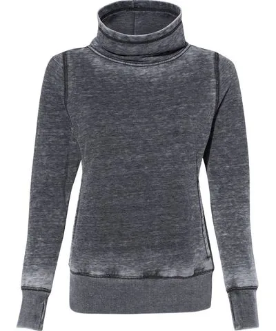 J. America Women's Zen Fleece Cowl Neck Sweatshirt