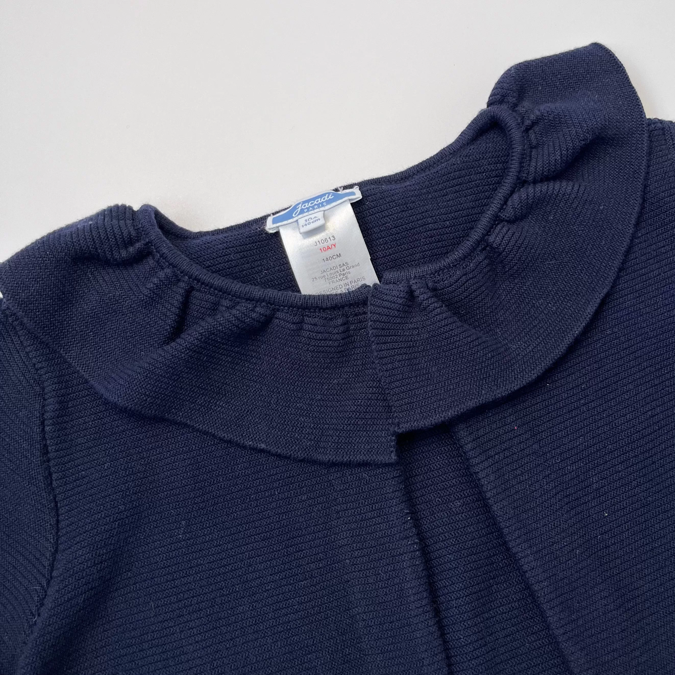 Jacadi Navy Blue Cardigan With Frill: 10 Years