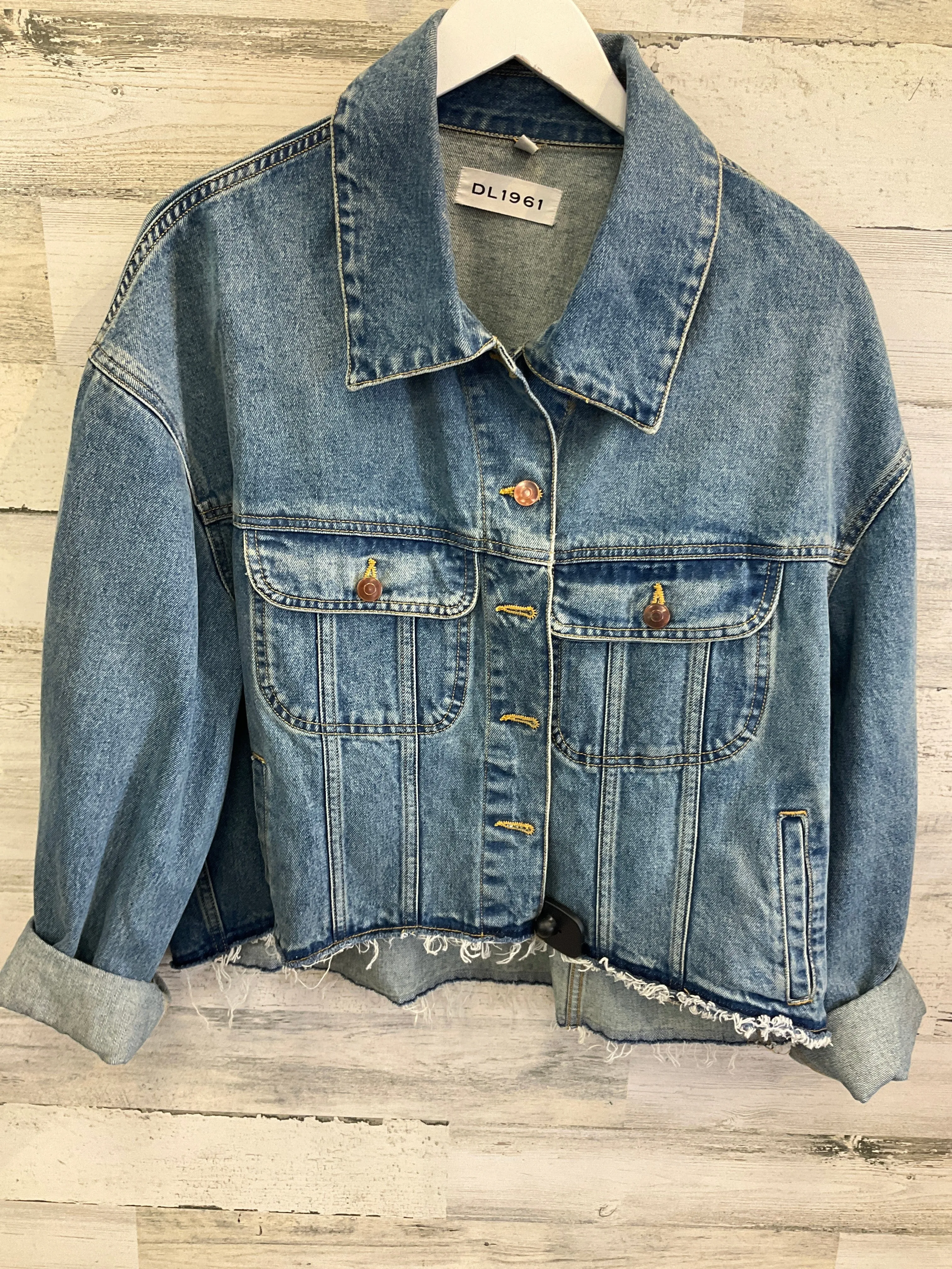 Jacket Denim By Dl1961 In Blue Denim, Size: L