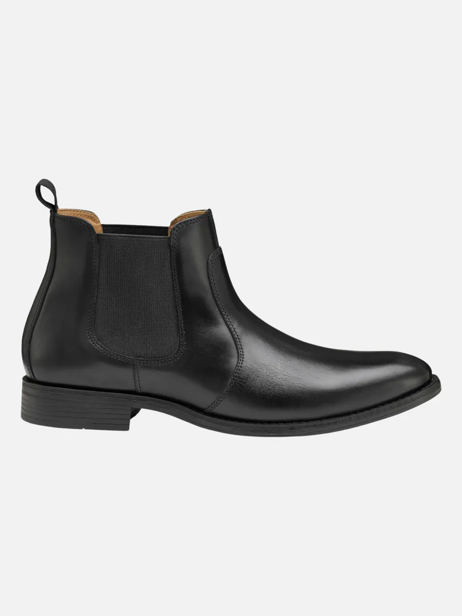 Johnston and Murphy Lewis Chelsea Boot - Black Full Grain