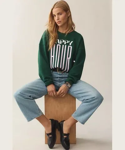 Jordan Nickson x Anthropologie Happy Hour Sweatshirt