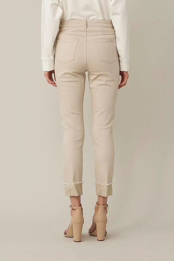 Joseph Ribkoff Embellished Patch Moonstone Jeans - 221918