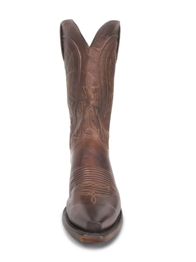 Ladies Lucchese Tan Burnished Ranch Hand Boots