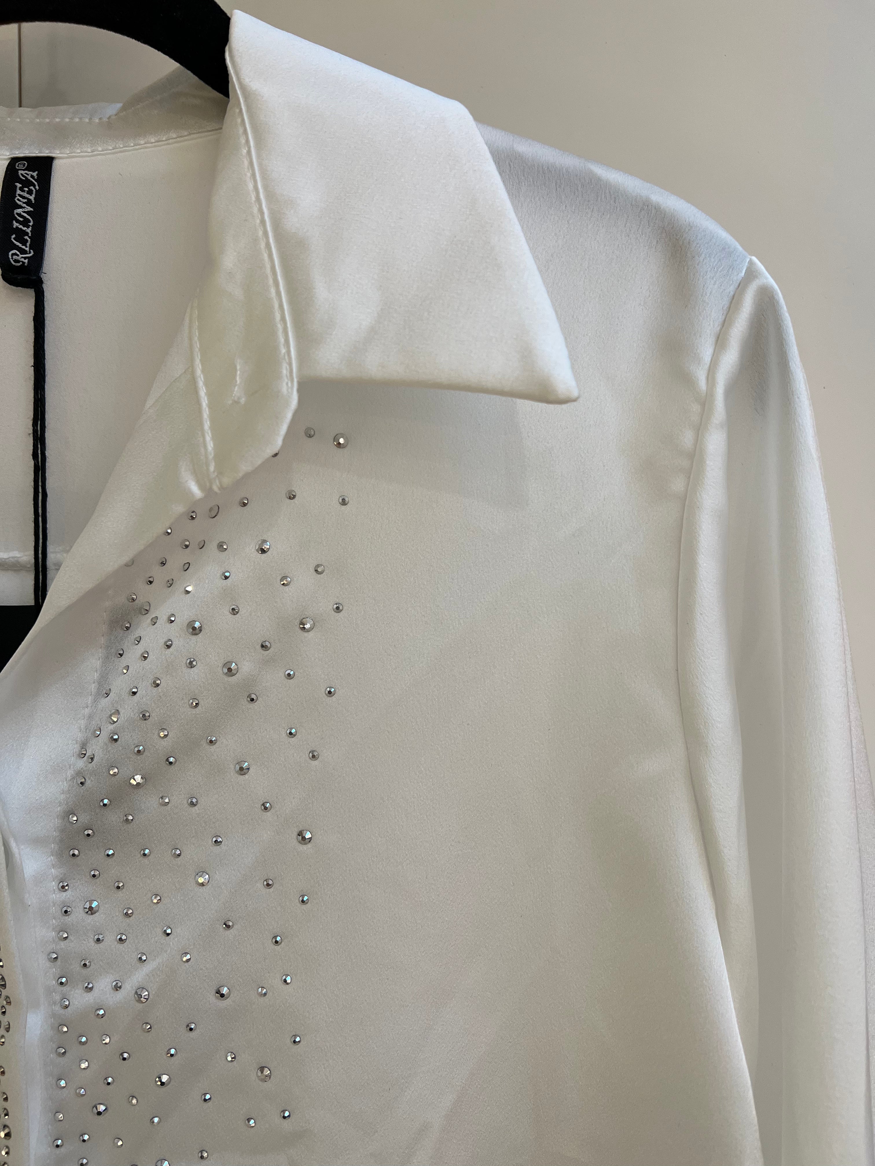 Ladies White Swarovski Blouse